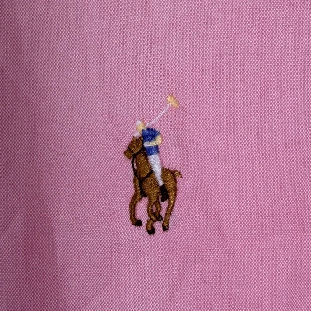 Polo Ralph Lauren Button Down Shirt Mens 16.5 Large Pink Classic Fit Oxford Pony